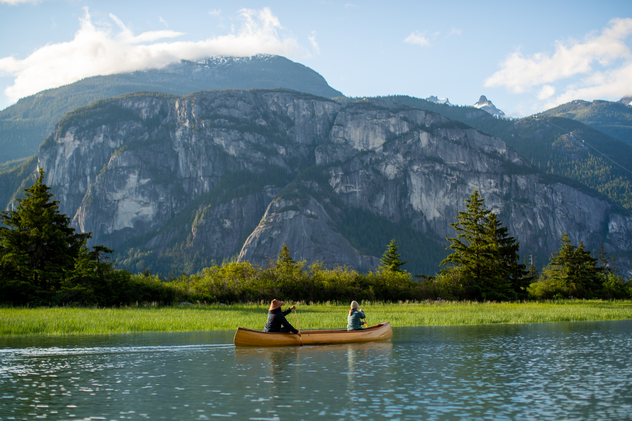 Canoeing with the Stawamus Chief in Squamish